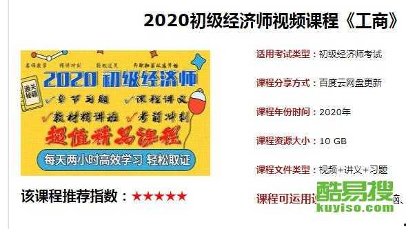 初级经济师视频,初级经济师视频课程精华概述