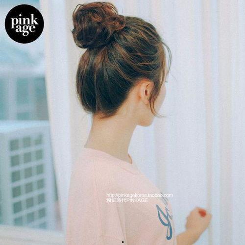 无刘海半扎丸子头视频